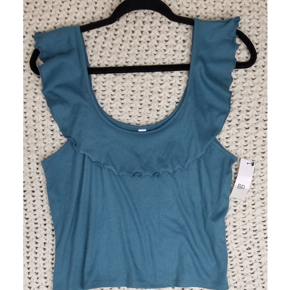 New With Tags! BP Ribbed Ruffle Tank Top